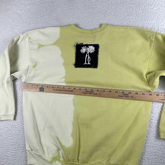 Vintage Guess Sweatshirt Womens Small Green Bleach Dye Crewneck Made USA 80s - Picture 13 of 15